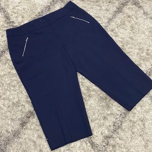 Worthington navy blue career wear crop pants size 22